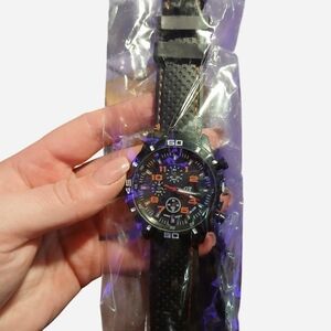 Black and Orange Men's Watch